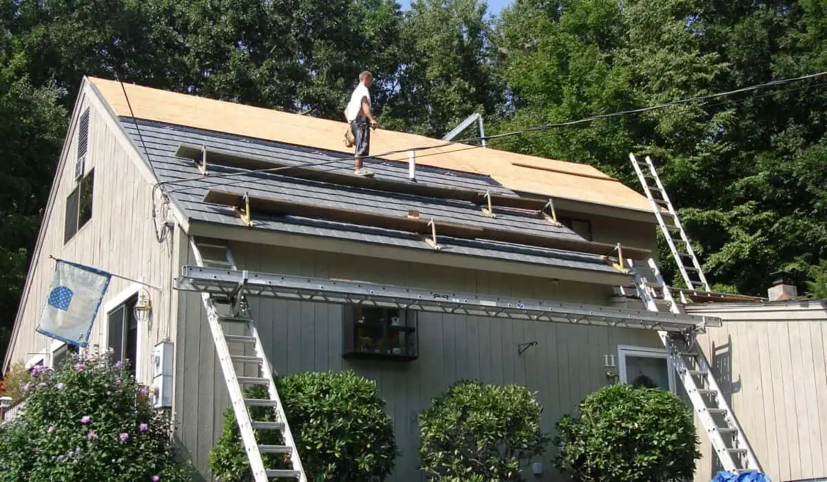 Grey Metal Shingles Residential Application