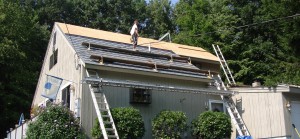 Grey Metal Shingles Residential Application