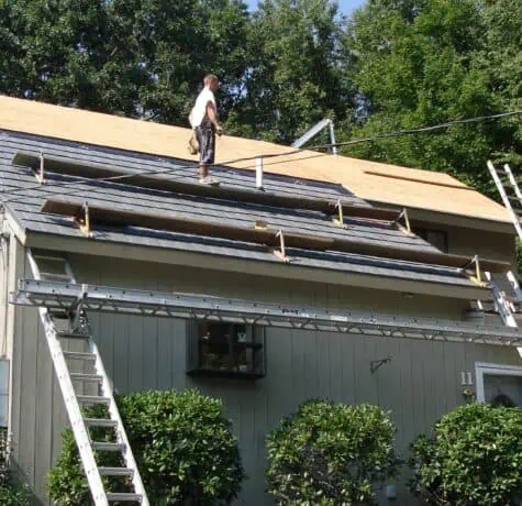 Grey Metal Shingles Residential Application