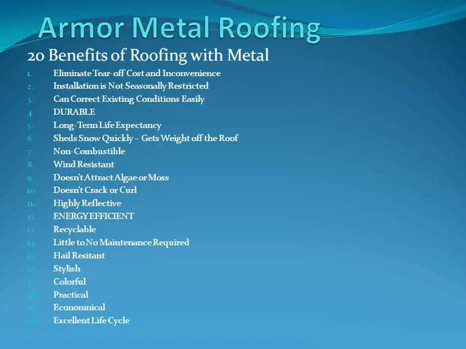 Benefits of Roofing with Metal
