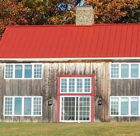 After - Red Standing Seam Metal Roofing
